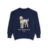 Sheepadoodle Dad Sweatshirt, True Navy, front view