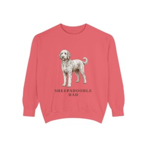 Sheepadoodle Dad Sweatshirt, Watermelon, front view