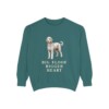 Sheepadoodle Humor Sweatshirt, Blue Spruce, front view