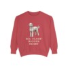 Sheepadoodle Humor Sweatshirt, Crimson, front view