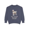 Sheepadoodle Humor Sweatshirt, Denim, front view