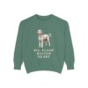 Sheepadoodle Humor Sweatshirt, Light Green, front view