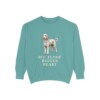 Sheepadoodle Humor Sweatshirt, Seafoam, front view