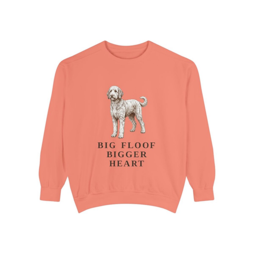 Sheepadoodle Humor Sweatshirt, Terracotta, front view