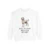 Sheepadoodle Humor Sweatshirt, White, front view
