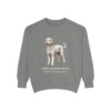 Sheepadoodle Latin Sweatshirt, Grey, front view