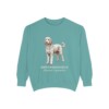 Sheepadoodle Latin Sweatshirt, Seafoam, front view