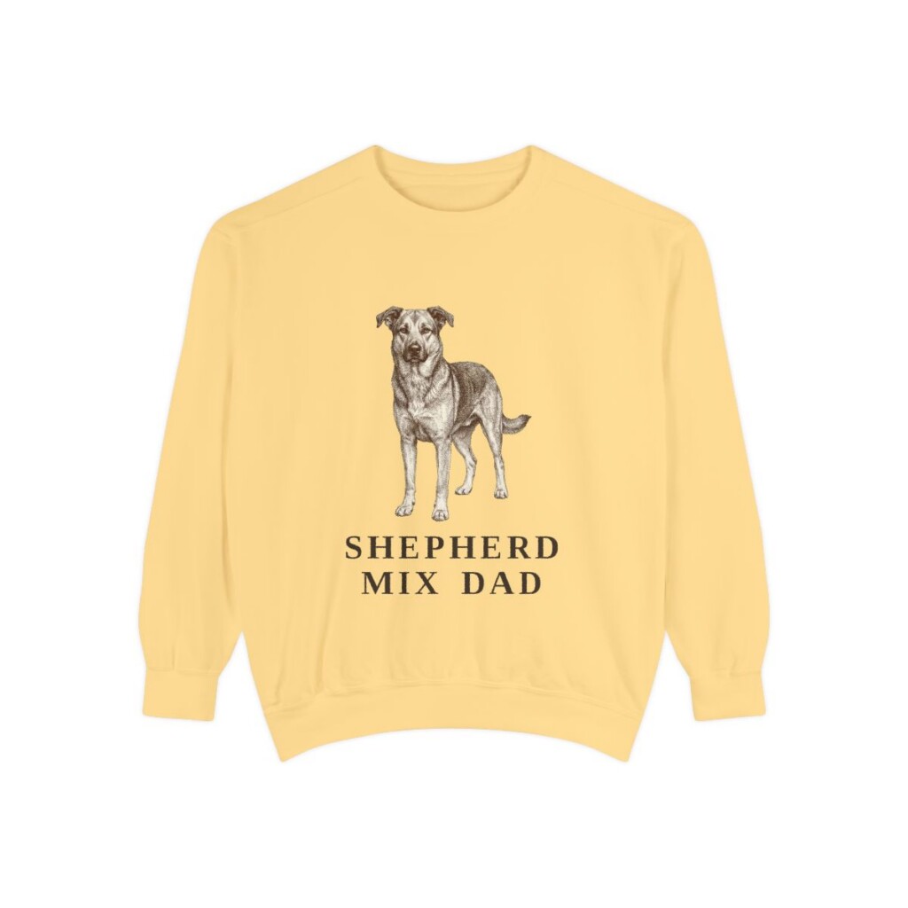 Shepherd Mix Dad Sweatshirt, Butter, front view