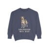 Shepherd Mix Dad Sweatshirt, Denim, front view