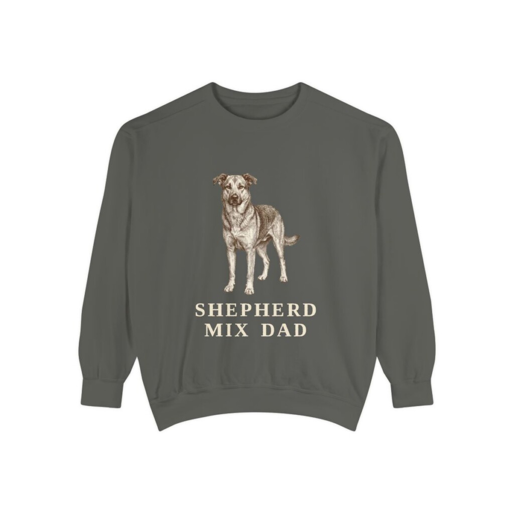 Shepherd Mix Dad Sweatshirt, Pepper, front view