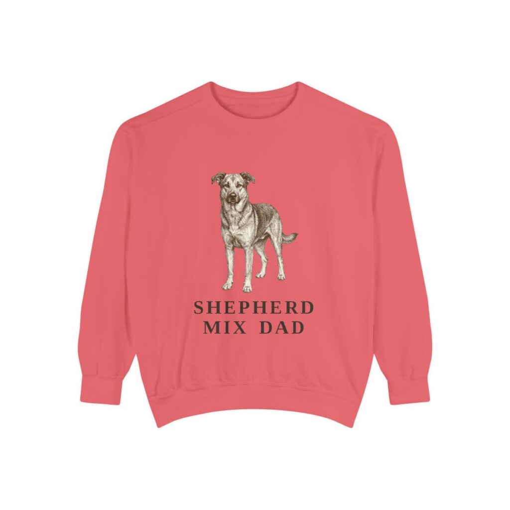 Shepherd Mix Dad Sweatshirt, Watermelon, front view
