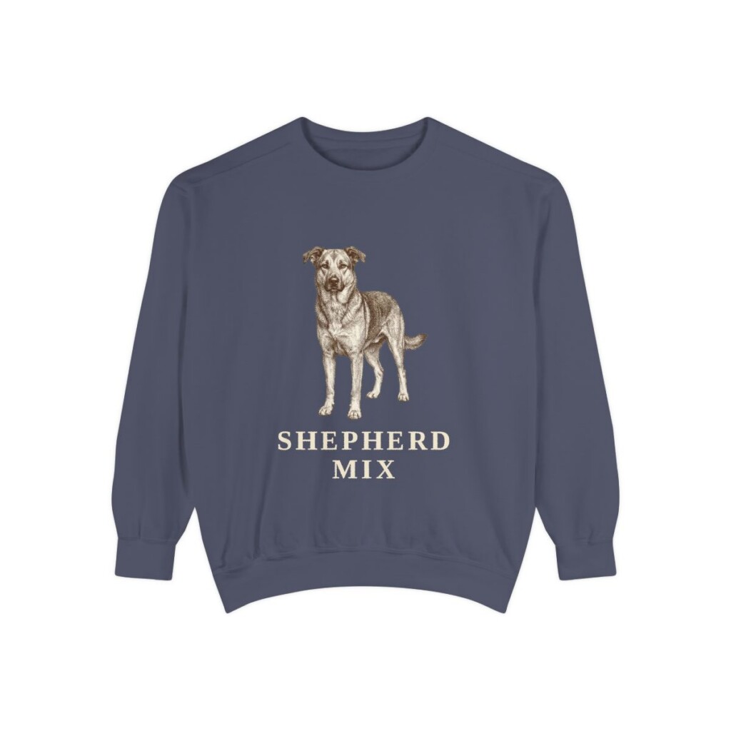 Shepherd Mix Sweatshirt, Denim, front view