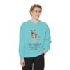 Shepherd Mix Humor Sweatshirt, Chalky Mint, person 1 front