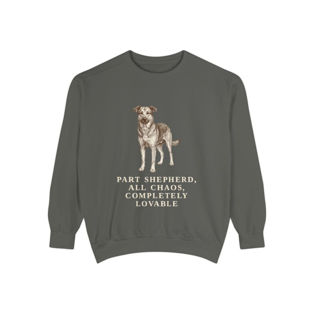 Shepherd Mix Humor Sweatshirt, Pepper, front view