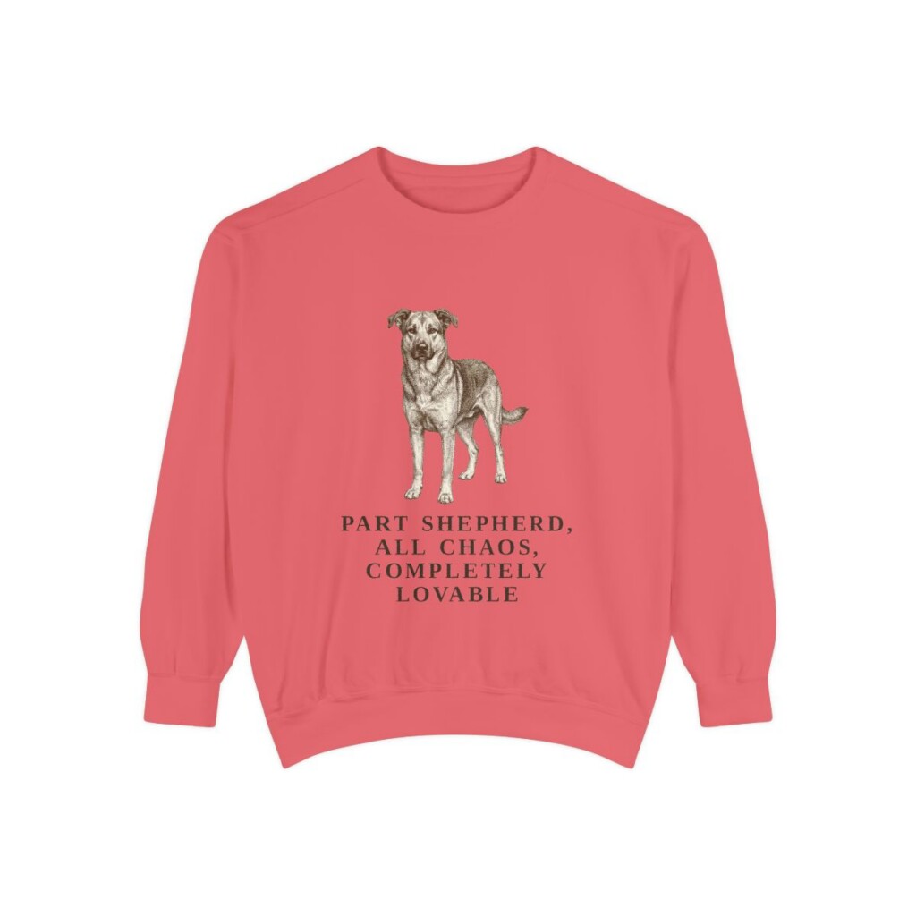 Shepherd Mix Humor Sweatshirt, Watermelon, front view