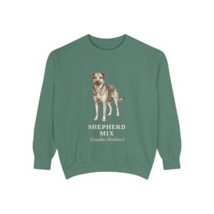 Shepherd Mix Latin Sweatshirt, Light Green, front view