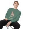 Shepherd Mix Latin Sweatshirt, Light Green, person 1 context