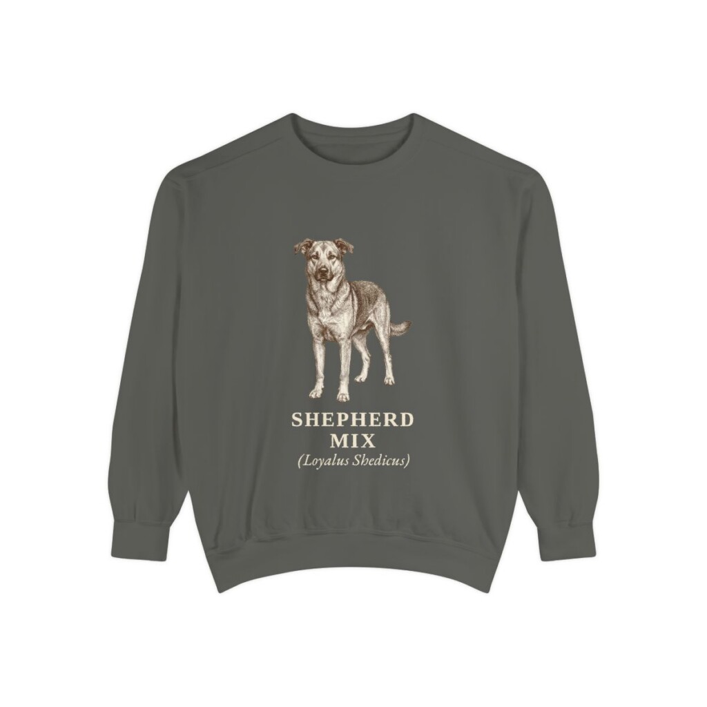 Shepherd Mix Latin Sweatshirt, Pepper, front view