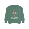 shepherd-mix-sweatshirt-mom-light-green Shepherd Mix Mom Sweatshirt, Light Green, front view