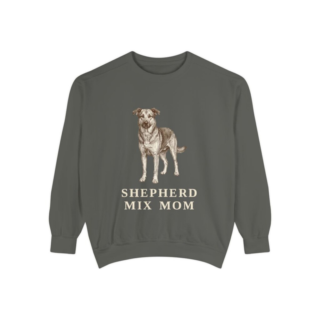 shepherd-mix-sweatshirt-mom-pepper Shepherd Mix Mom Sweatshirt, Pepper, front view