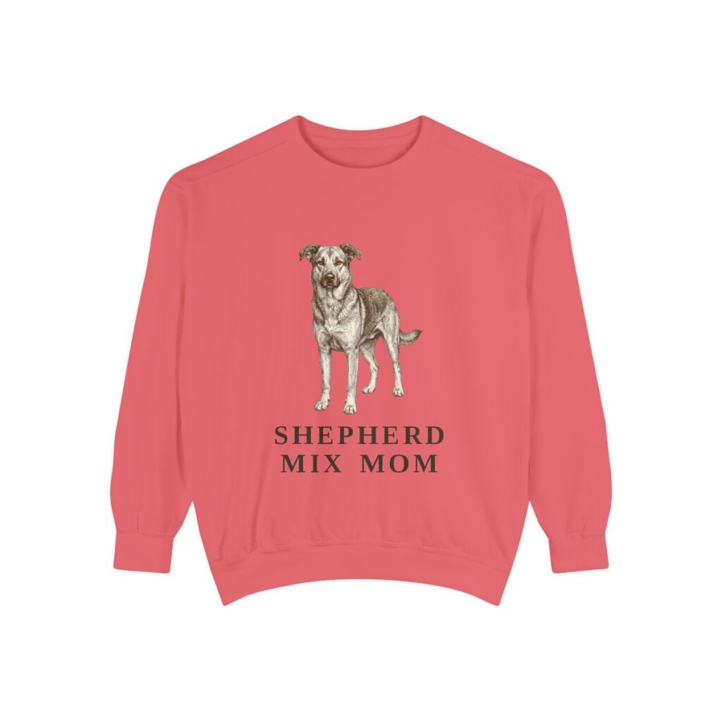 shepherd-mix-sweatshirt-mom-watermelon Shepherd Mix Mom Sweatshirt, Watermelon, front view