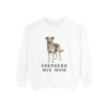 shepherd-mix-sweatshirt-mom-white Shepherd Mix Mom Sweatshirt, White, front view