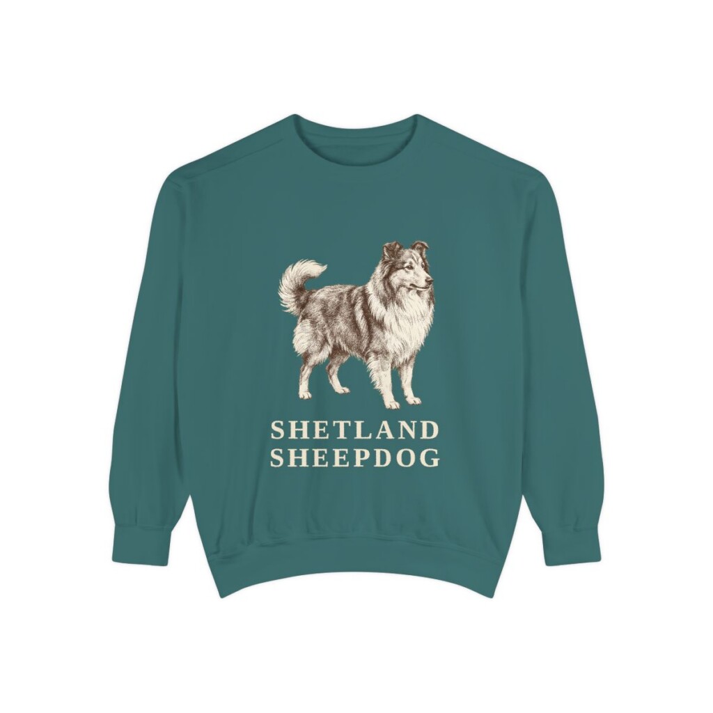 Shetland Sheepdog Sweatshirt, Blue Spruce, front view