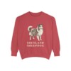 Shetland Sheepdog Sweatshirt, Crimson, front view