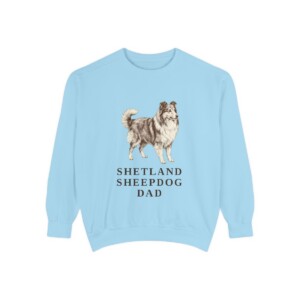 Shetland Sheepdog Dad Sweatshirt, Chambray, front view