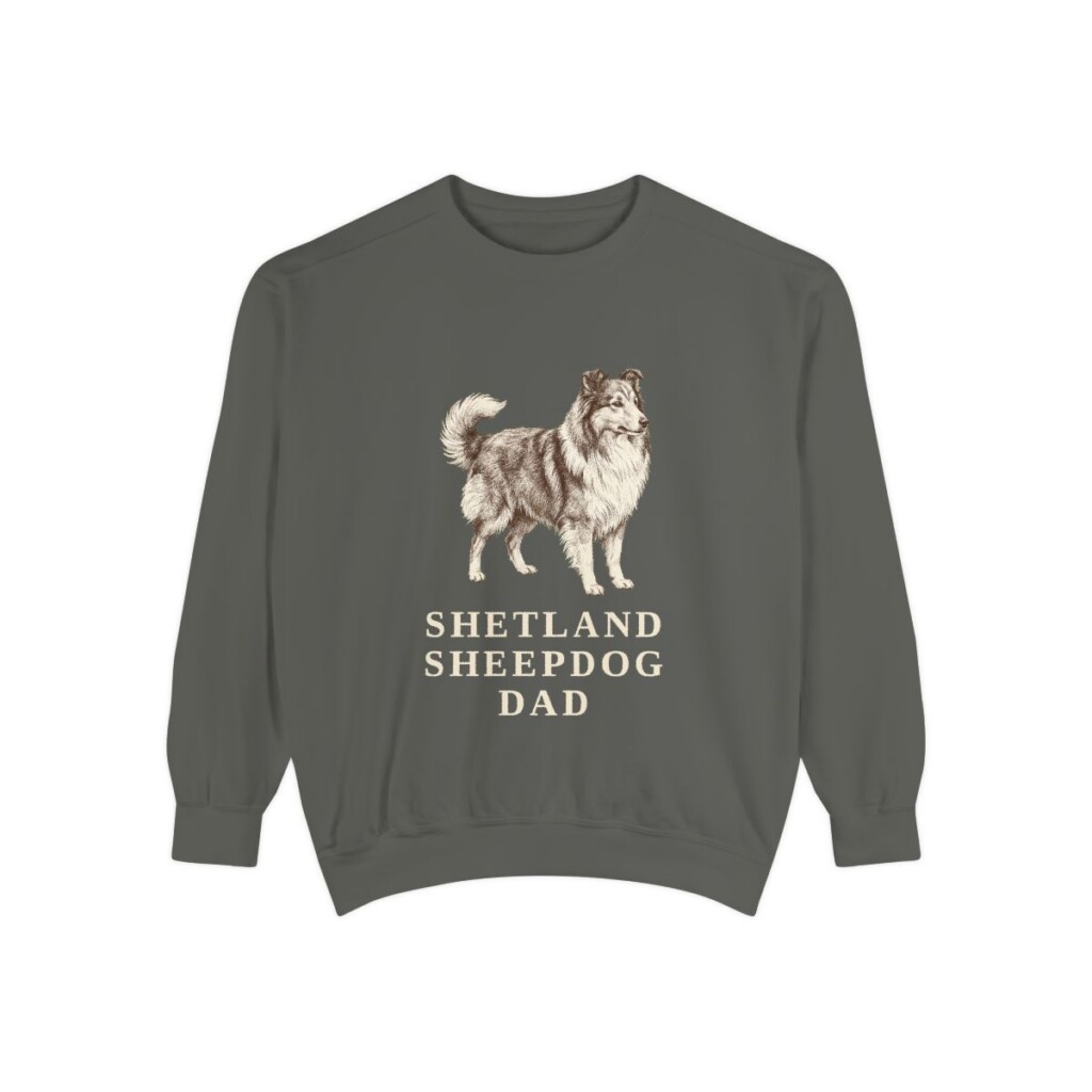 Shetland Sheepdog Dad Sweatshirt, Pepper, front view