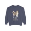Shetland Sheepdog Humor Sweatshirt, Denim, front view