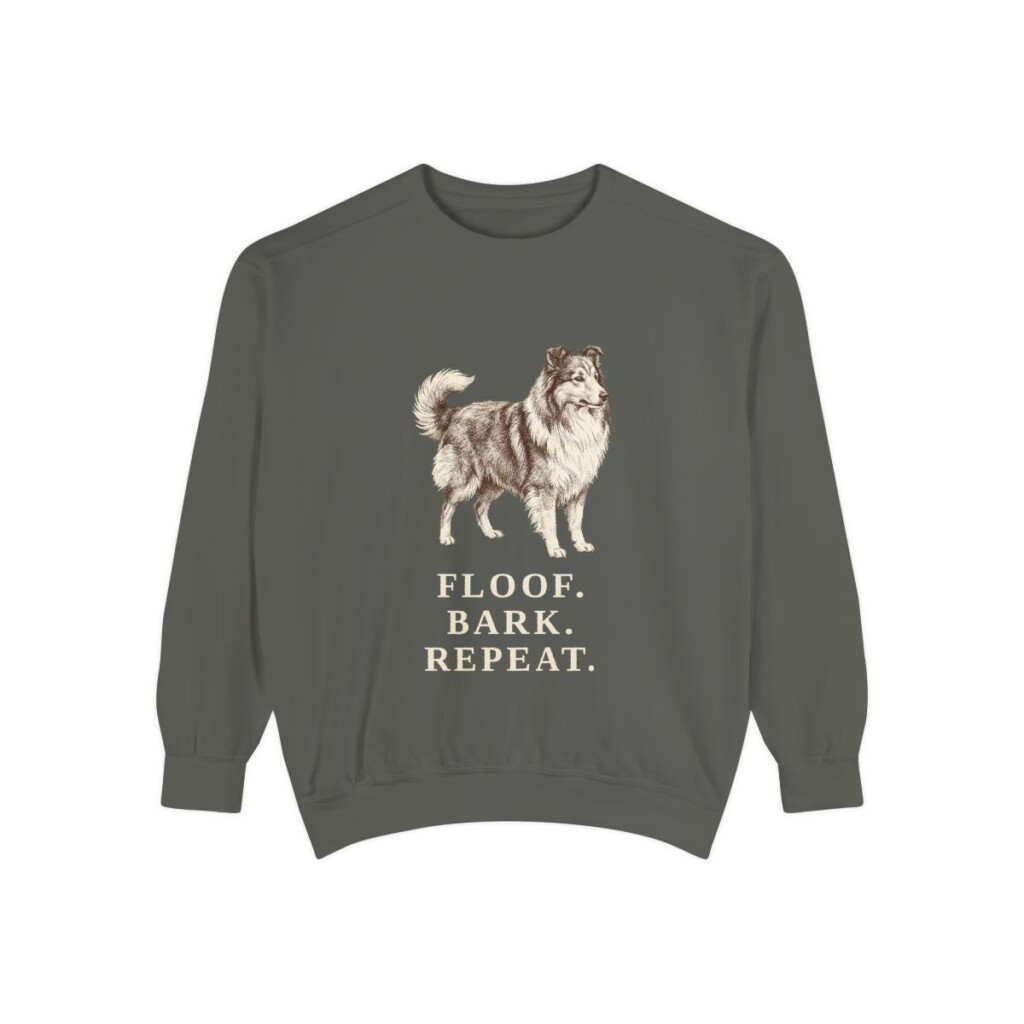 Shetland Sheepdog Humor Sweatshirt, Pepper, front view