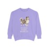 Shetland Sheepdog Humor Sweatshirt, Violet, front view
