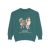 Shetland Sheepdog Latin Sweatshirt, Blue Spruce, front view