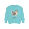 Shetland Sheepdog Latin Sweatshirt, Chalky Mint, front view