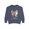 Shetland Sheepdog Latin Sweatshirt, Denim, front view