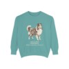 Shetland Sheepdog Latin Sweatshirt, Seafoam, front view