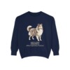 Shetland Sheepdog Latin Sweatshirt, True Navy, front view