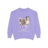 Shetland Sheepdog Latin Sweatshirt, Violet, front view