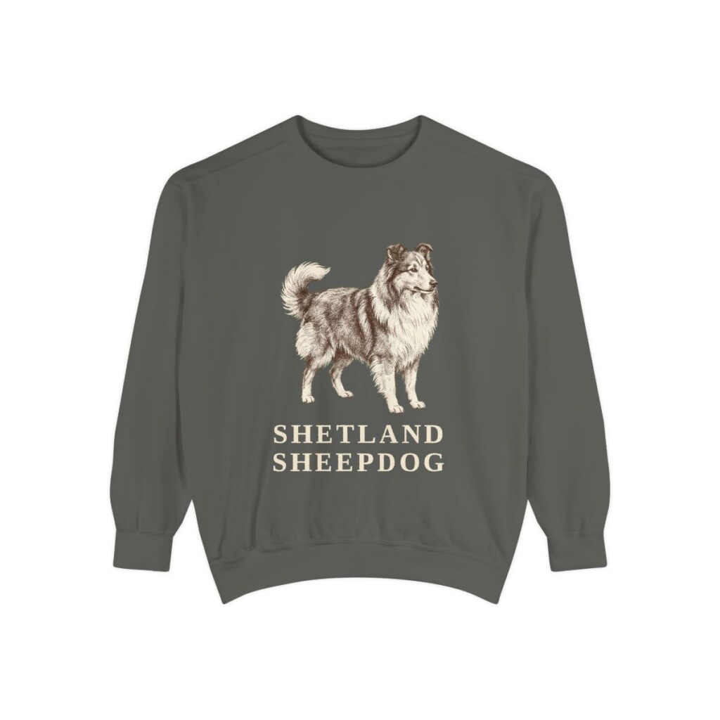 Shetland Sheepdog Sweatshirt, Pepper, front view