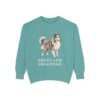 Shetland Sheepdog Sweatshirt, Seafoam, front view