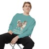 Shetland Sheepdog Sweatshirt, Seafoam, person 1 context