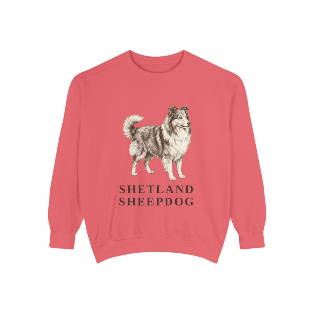 Shetland Sheepdog Sweatshirt, Watermelon, front view