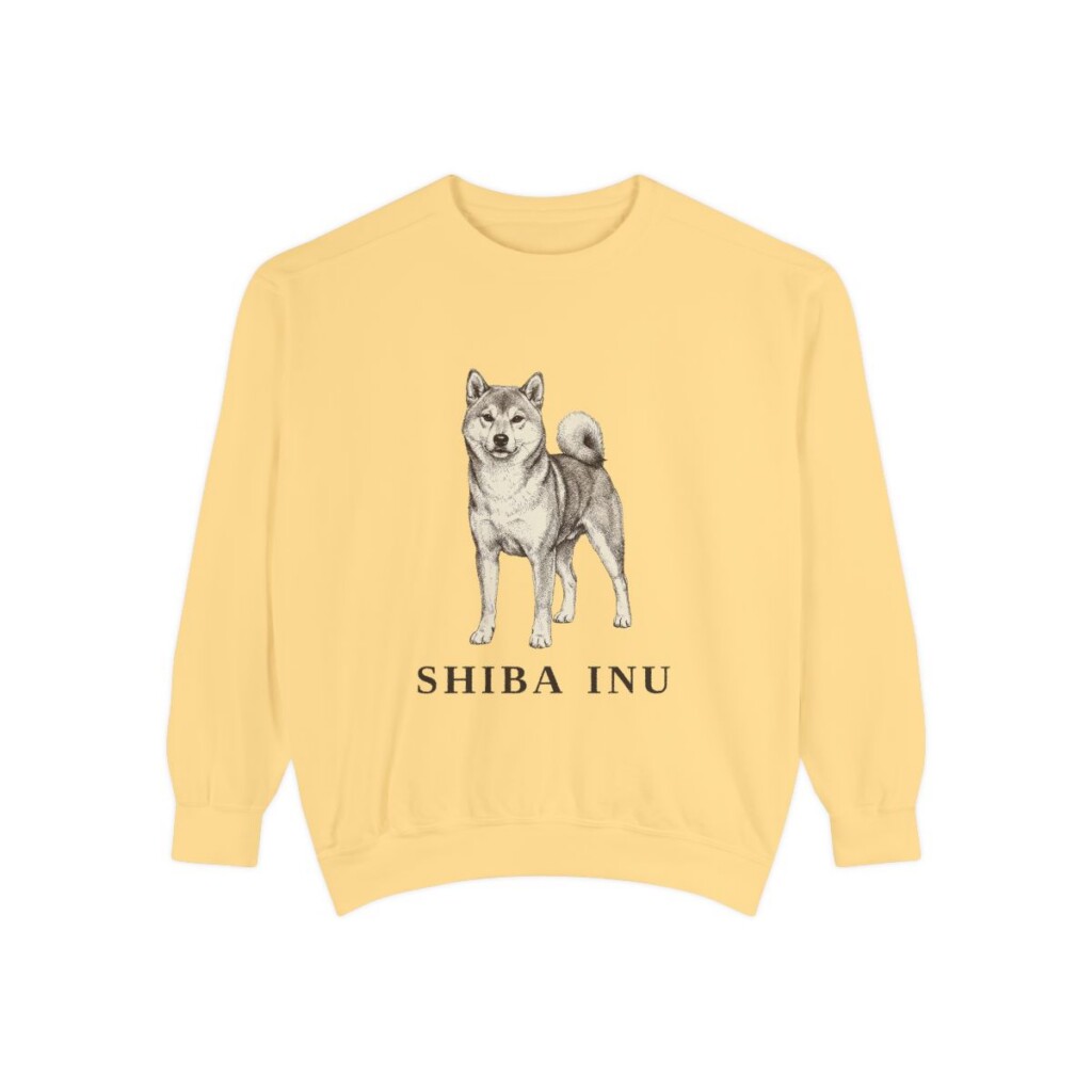 shiba-inu-sweatshirt-butter Shiba Inu Sweatshirt, Butter, front view