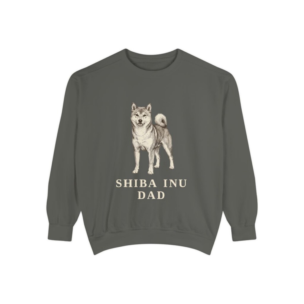 Shiba Inu Dad Sweatshirt, Pepper, front view