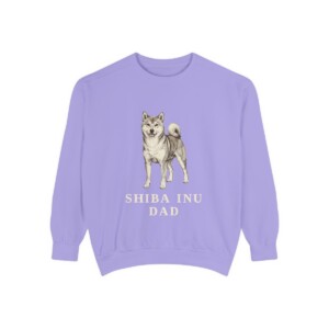 Shiba Inu Dad Sweatshirt, Violet, front view