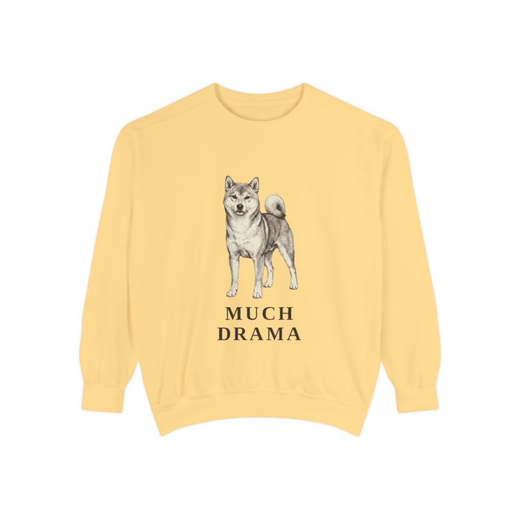 shiba-inu-sweatshirt-humor-butter Shiba Inu Humor Sweatshirt, Butter, front view