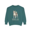 shiba-inu-sweatshirt-latin-blue-spruce-1 Shiba Inu Latin Sweatshirt, Blue Spruce, front view