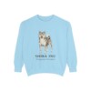 shiba-inu-sweatshirt-latin-chambray-1 Shiba Inu Latin Sweatshirt, Chambray, front view