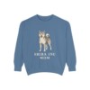 Shiba Inu Mom Sweatshirt, Blue Jean, front view